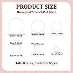 300Pcs 6 Styles Brass Linking Rings&nbsp;KK-ME0003-01S