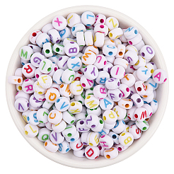 1200Pcs Craft Acrylic Horizontal Hole Letter Beads&nbsp;SACR-PA0001-09