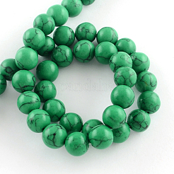 Synthetical Turquoise Gemstone Round Bead Strands&nbsp;TURQ-R035-6mm-02