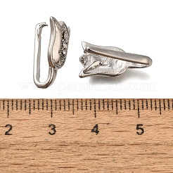 PVD Vacuum Plating & Long-Lasting Plated Brass with Rhinestone Pinch Bails&nbsp;KK-S402-06F-NR