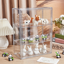 2-Tier Acrylic Display Cases for Cosmetics Holder&nbsp;ODIS-WH0078-71