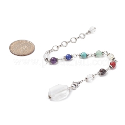 Natural & Synthetic Gemstone Chakra Pointed Dowsing Pendulums&nbsp;PALLOY-JF02089