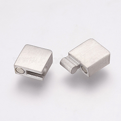 Tarnish Resistant 304 Stainless Steel Magnetic Clasps with Glue-in Ends&nbsp;STAS-E144-062P