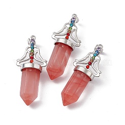 Natural & Synthetic Mixed Gemstone Big Pointed Pendants&nbsp;G-I342-01P