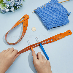 2Pcs 7 In 1 PU Leather Punching Rulers&nbsp;DIY-PH0038-15B