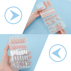 2Pcs PET Plastic Nail Art Storage Box&nbsp;MRMJ-UN0001-022