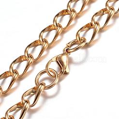 304 Stainless Steel Curb Chain Bracelets&nbsp;BJEW-P064-28G
