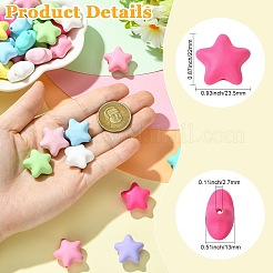 Rubberized Style Opaque Acrylic Beads&nbsp;OACR-CJC0005-04