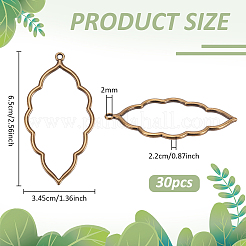 30Pcs Tibetan Style Alloy Open Back Bezel Big Pendants&nbsp;FIND-PH0029-41