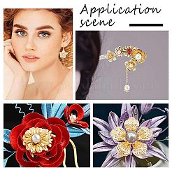 80Pcs 8 Style Brass Bead Caps&nbsp;KK-BBC0003-50