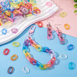 110Pcs 11 Colors Transparent Acrylic Quick Link Connectors&nbsp;OACR-TA0004-56
