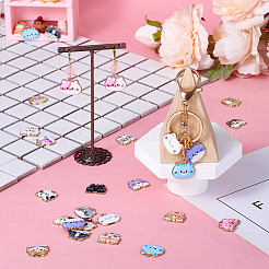 Rack Plating Printed Alloy Pendants&nbsp;ENAM-TA0001-82