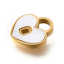 304 Stainless Steel Heart Lock Charms&nbsp;STAS-Q348-09G
