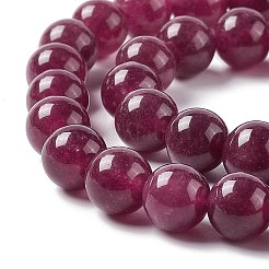 Natural White Jade Imitation Garnet Beads Strands&nbsp;G-I334-02C