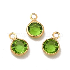 Ion Plating(IP) 304 Stainless Steel with Glass Charms&nbsp;STAS-G305-11G-07