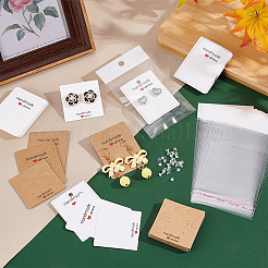 120Pcs 6 Style Blank Kraft Paper Earring Card Holder for Earring Display&nbsp;DIY-PH0009-95