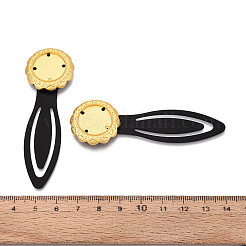 Alloy & Iron Bookmark Cabochon Settings&nbsp;PALLOY-N184-03G