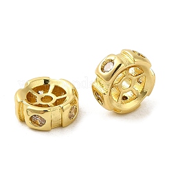 Rack Plating Brass Micro Pave Cubic Zirconia Spacer Beads&nbsp;KK-Q795-01G