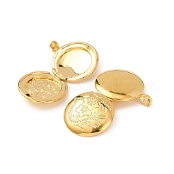 Rack Plating Brass Locket Pendants&nbsp;KK-I688-02G