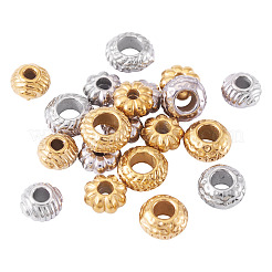 20Pcs 10 Styles 304 Stainless Steel Corrugated Beads&nbsp;STAS-TA0003-14