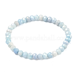 AB Color Faceted Rondelle Glass Beaded Stretch Bracelets for Women&nbsp;BJEW-PH01821-04