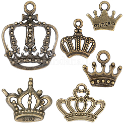 60Pcs 6 Styles Tibetan Style Alloy Charms&nbsp;FIND-BM0001-46