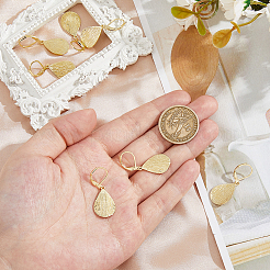 4 Pairs Teardrop Brass Leverback Earrings&nbsp;EJEW-HS0001-21G