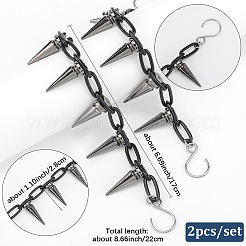 2Pcs Brass & Alloy Shoes Chains&nbsp;HJEW-SP00014
