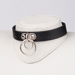 1Pc Punk Rock Style Cowhide Leather Choker Necklaces&nbsp;NJEW-CL0001-02