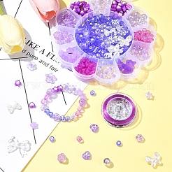 DIY Flower & Star Acrylic & ABS Plastic Imitation Pearl Beads Bracelets Making Kits&nbsp;DIY-FS0006-51