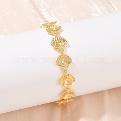 Brass Link Chain Bracelets for Women&nbsp;BJEW-L707-04G-02