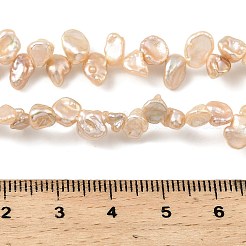 Natural Baroque Keshi Pearl Beads Strands&nbsp;PEAR-B004-07B-01A