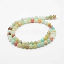 Natural Flower Amazonite Beads Strands&nbsp;G-F415-4mm