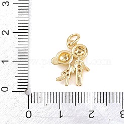 Valentine's Day Brass Micro Pave Clear Cubic Zirconia Pendants&nbsp;KK-H273-43G-01