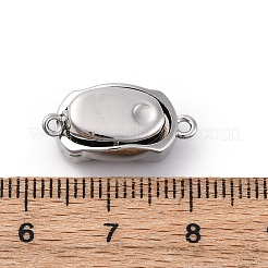 Rectangle Brass Box Clasps&nbsp;KK-P291-48P-01