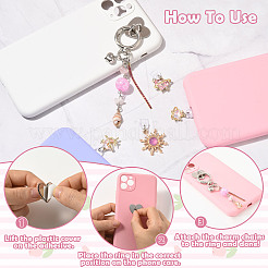5Pcs Iron Cell Phone Holder Stand & PVC Mobile Dustproof Plugs&nbsp;HJEW-SW00460