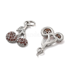 Brass Micro Pave Cubic Zirconia Pendants&nbsp;KK-U060-25P