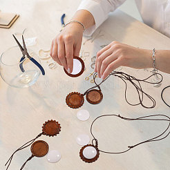 DIY Wood Pendant Decorations Making Kits&nbsp;HJEW-CA00077