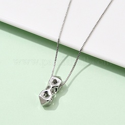 Brass Cheese Pendant Adjustable Slider Necklaces&nbsp;NJEW-B135-02P
