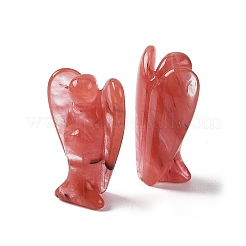 Synthetic Watermelon Stone Glass Carved Angle Figurines&nbsp;GG-CBA9C2C-A13