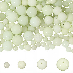 100Pcs 4 Styles Luminous Round Glass Beads&nbsp;GGLA-SC0001-20C