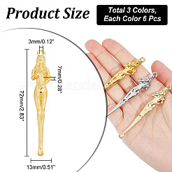 18Pcs 3 Colors Alloy EarPicks&nbsp;MRMJ-HY0002-45