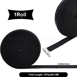 Imitation Nylon Flat Elastic Non-slip Band&nbsp;OCOR-WH0089-02B-01