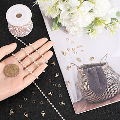 DIY Imitation Pearl Beaded Chain Bracelet Necklace Making Kit&nbsp;CHC-BBC0001-07