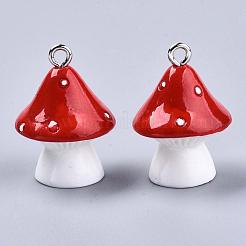 Opaque Resin Pendants&nbsp;X-RESI-T028-69D