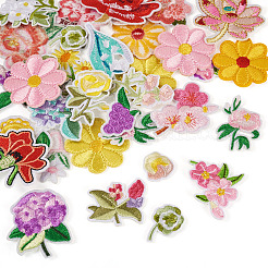 36Pcs Polyester Embroidery Cloth Iron On/Sew On Patches&nbsp;DIY-TA0013-07