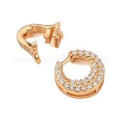 925 Sterling Silver Micro Pave Clear Cubic Zirconia Fold Over Clasps&nbsp;STER-P060-41G