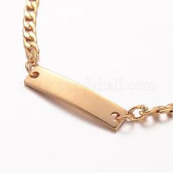 304 Stainless Steel ID Link Bracelets&nbsp;BJEW-K136-02
