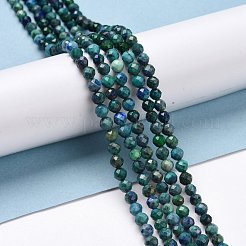 Natural Chrysocolla & Lapis Lazuli Beads Strands&nbsp;G-D463-08C