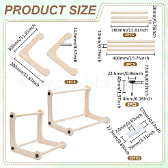 Beech Wooden Embroidery Hoop Holder Stand&nbsp;AJEW-WH0410-86